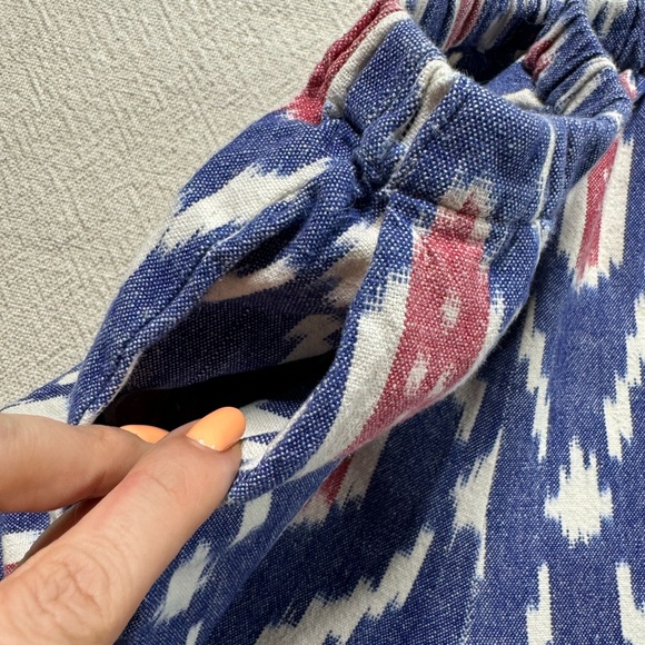 Anthropologie Ikat Print‎ Western Blue & Red Cowgirl Shorts S - Picture 4 of 6